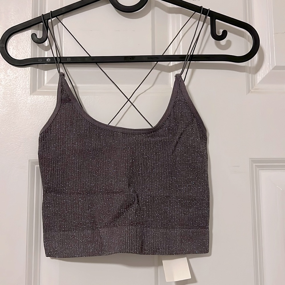 NWT Urban outfitters cropped top glitter